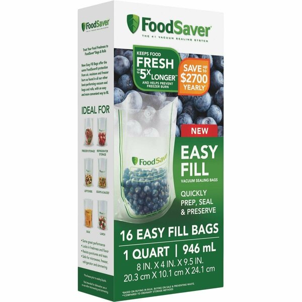 Foodsaver Quart Easy Fill Bags 2083545